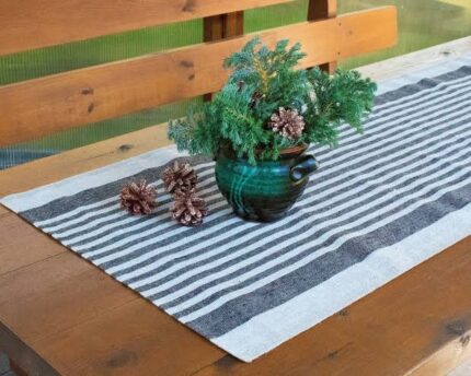 Athr Bohemian Striped Table Runner – Coastal Elegance