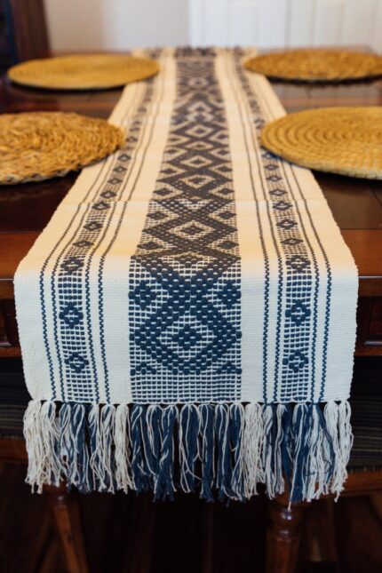 Athr Bohemian Geometric Table Runner – Coastal Elegance